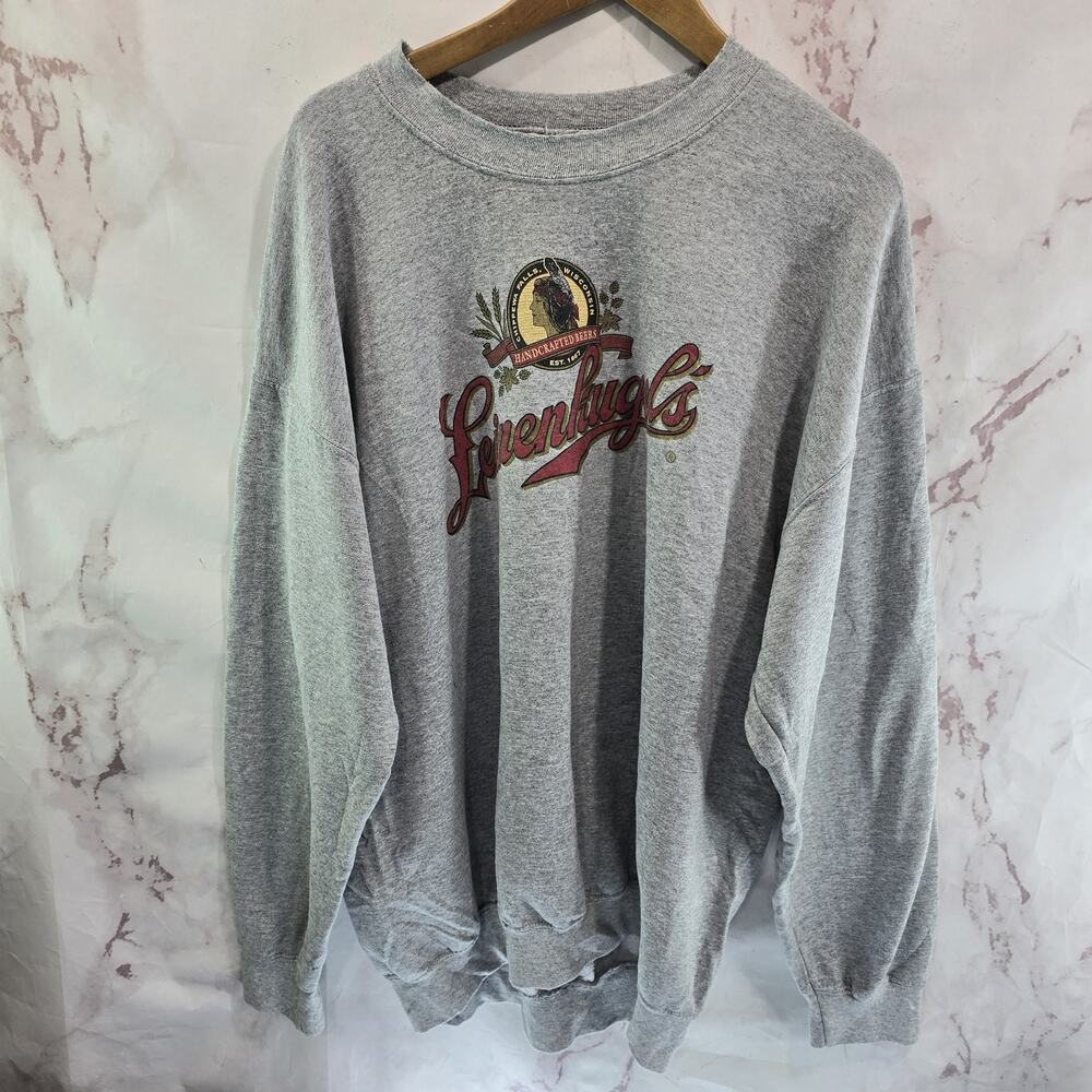 Leinenkugels Sweatshirt Mens XXL Gray Pullover Crewneck Beer Brewery